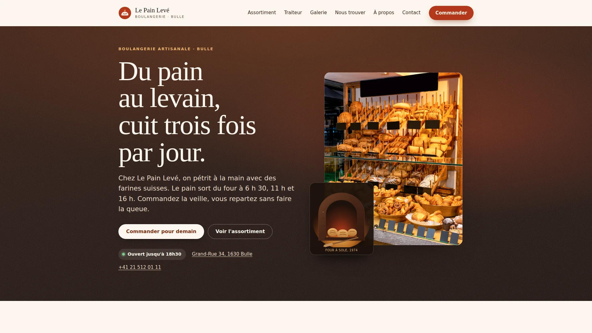Aperçu du modèle Boulangerie