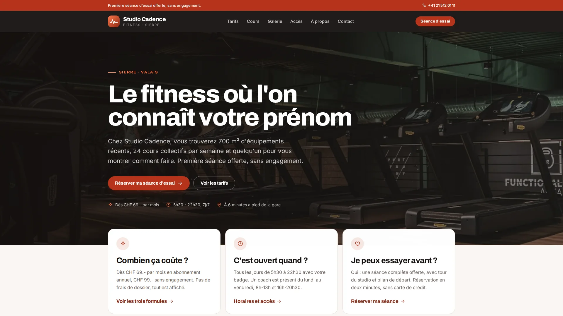 Aperçu du modèle Fitness